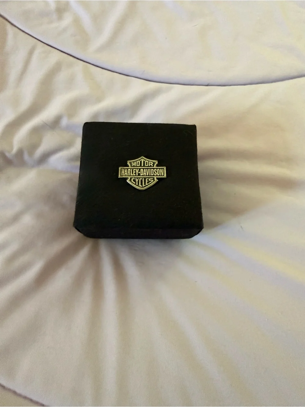 Harley-Davidson Black and Silver Cuff Link / Ring Box